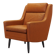 Orange armchair, Danish design, 1970s, made in Denmark