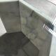 Table basse vintage en verre et marbre