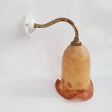 Swan neck and glass paste wall light
