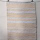 Tapis artisanal tissé main en coton recyclé - Crème et blanc