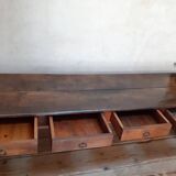 Monastery table, community table, 19th-century solid walnut console.