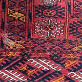 Old Turkmen bukhara handmade handmade wool rug 120x164 cm