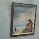 Modernist oil on panel, signed, framed, 1970