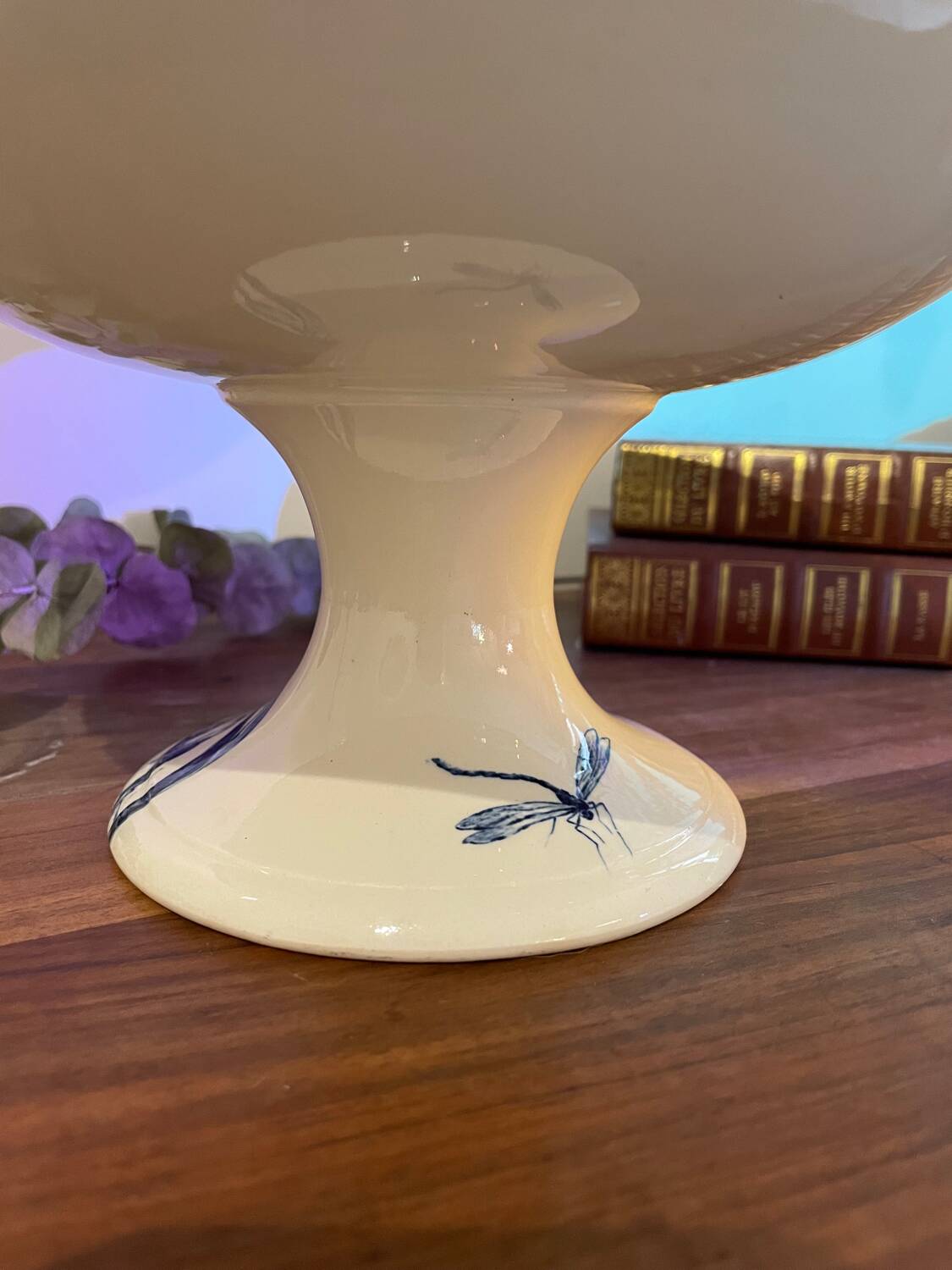 Gien porcelain compote bowl