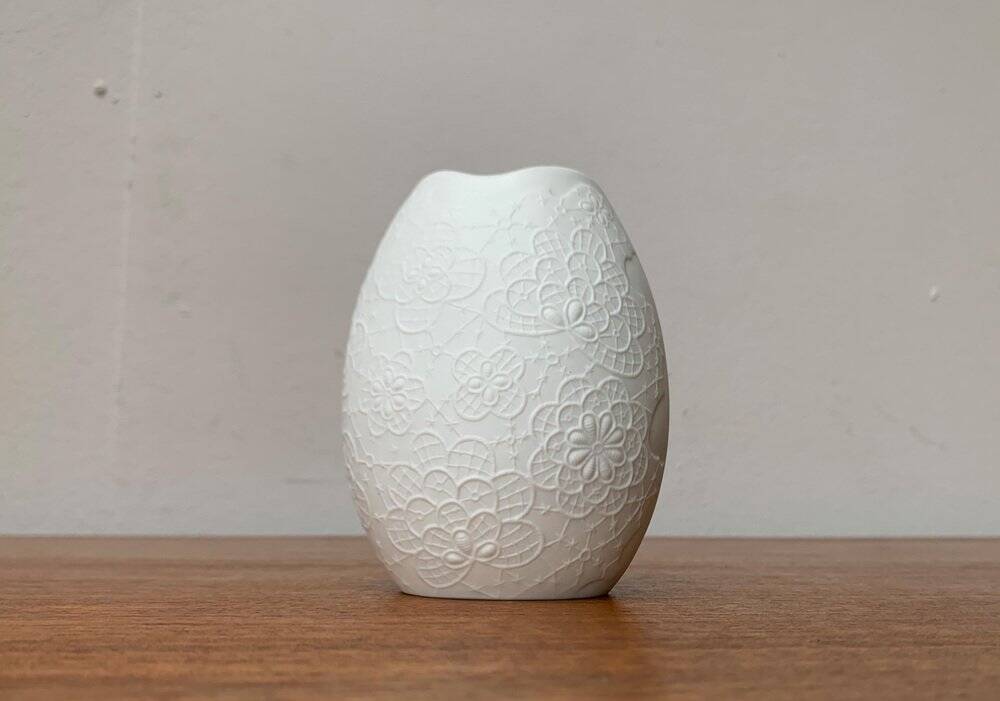 White porcelain vase by M. Frey for Kaiser, mid-century, 1960s.