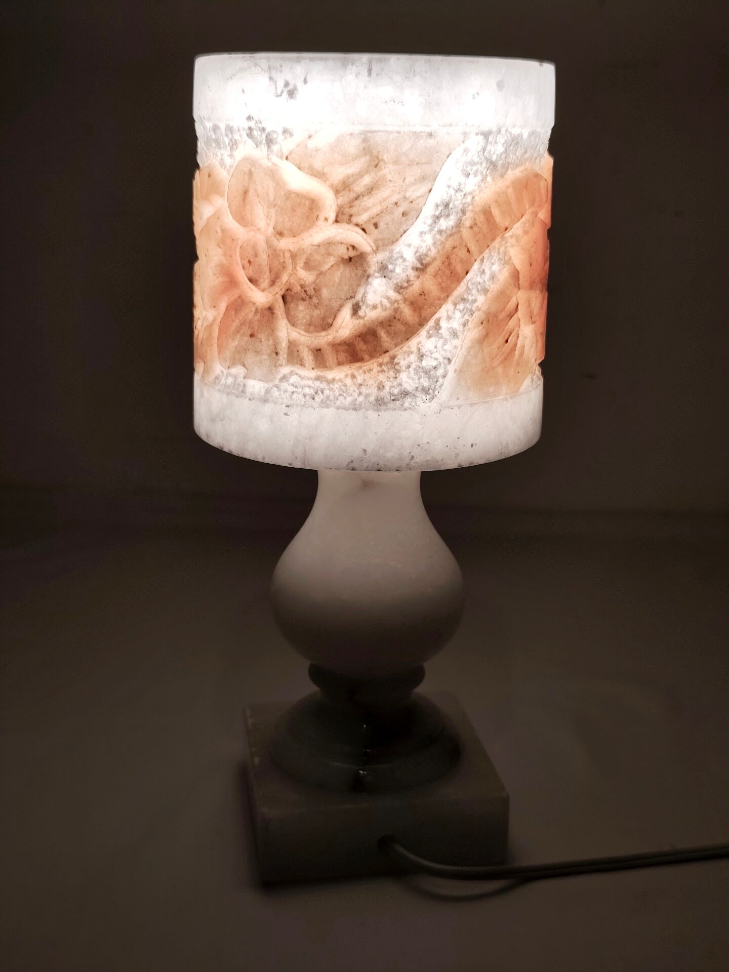 Lampe de table en albâtre, Espagne, années 1960