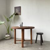 Round folding pine table mountain furniture