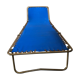 Old folding bed chantazur lafuma metal + fabric blue head adjustable vintage