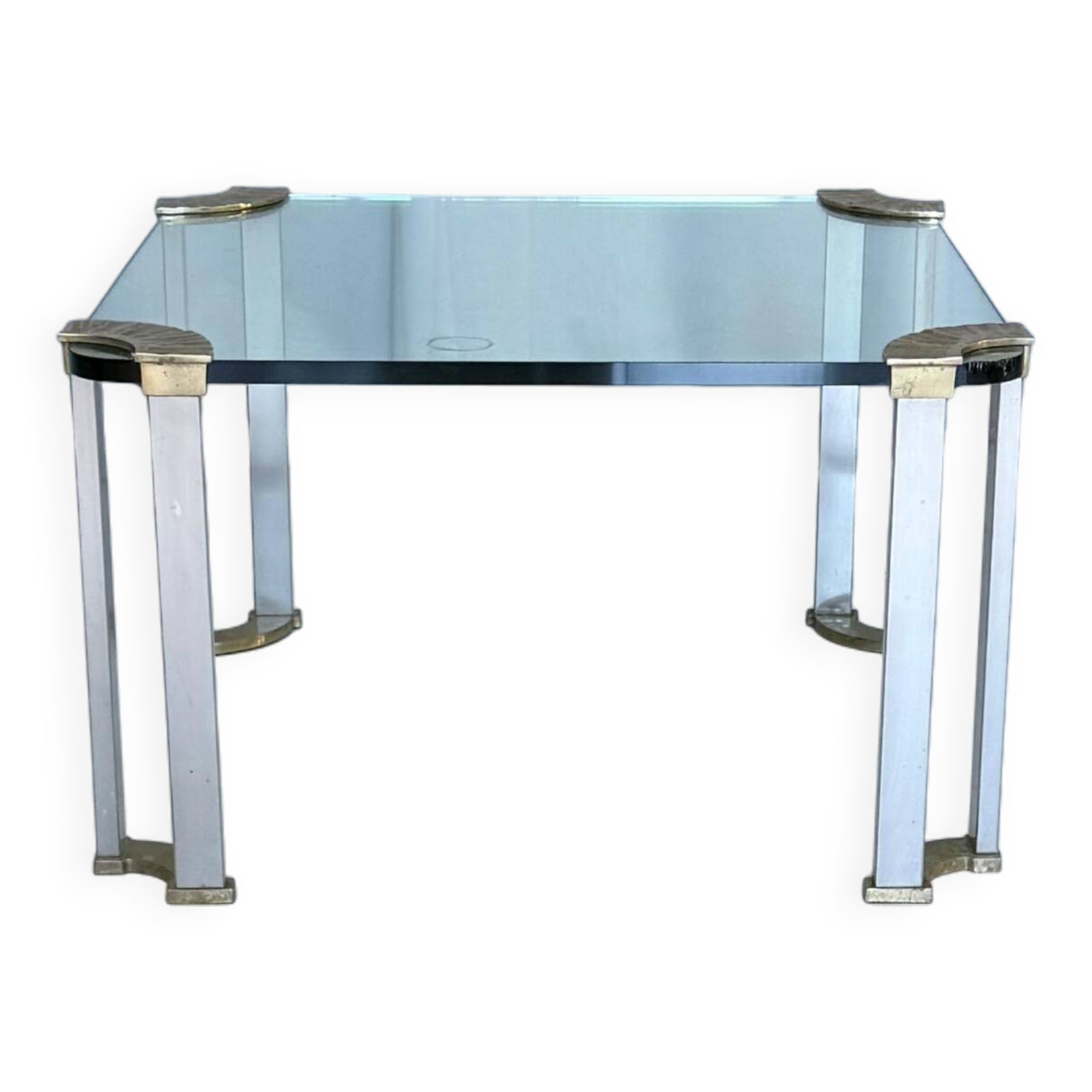 Vintage Bronze And Glass Coffee Table By Peter Ghyczy, Germany 1970’s