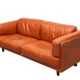 Stunning Leather 2.5 seater Sofa design by Pierluigi Cerri for poltrona fra