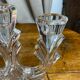 Three-light candlestick in molded crystal