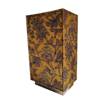 vintage fabric furniture 5 drawers fully lined fabric and paper