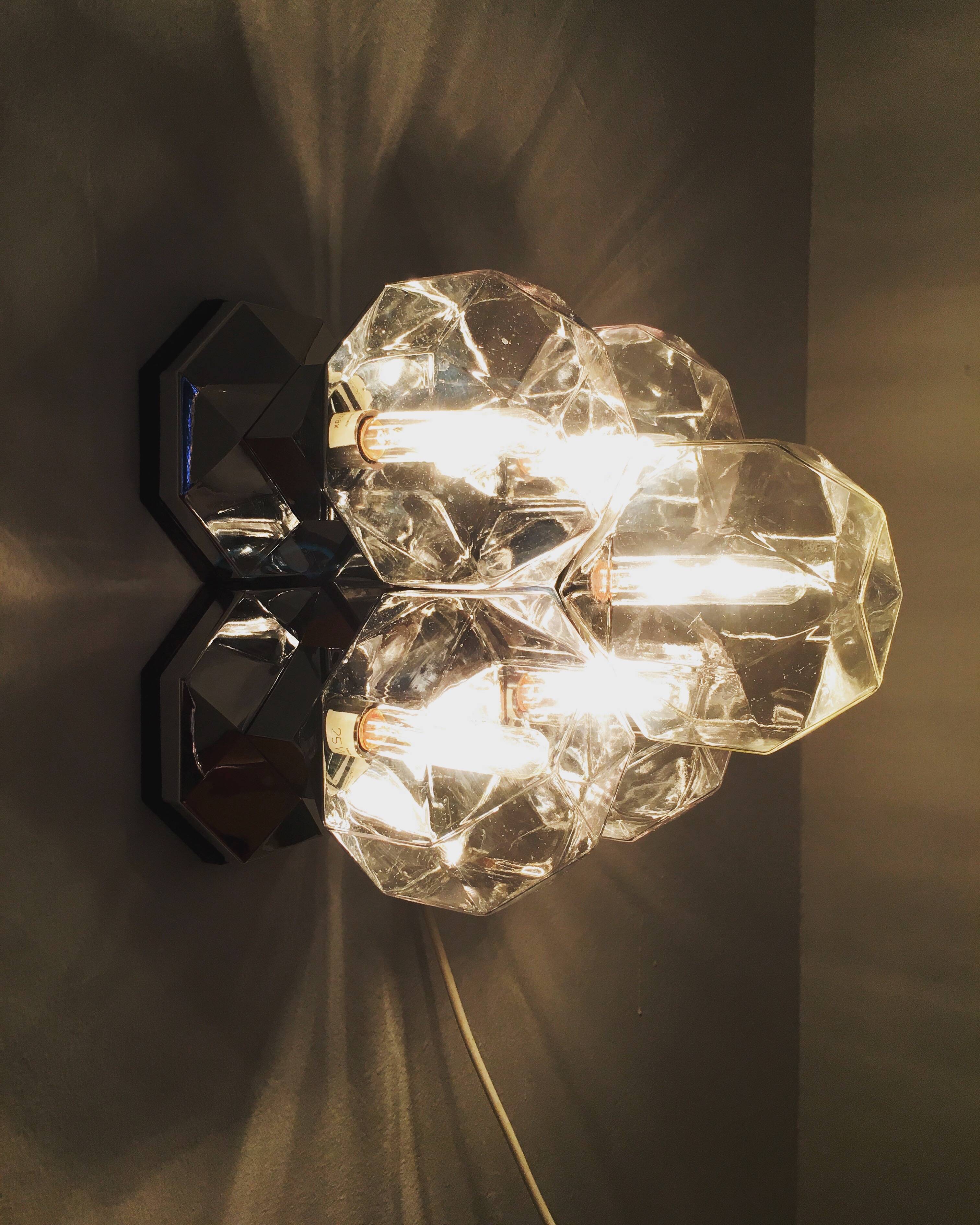 1 of 2 1970s Modular Flush Lamps by Motoko Ishii for Staff