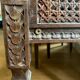 Pair of gondola armchairs in Louis XVI style with caning.