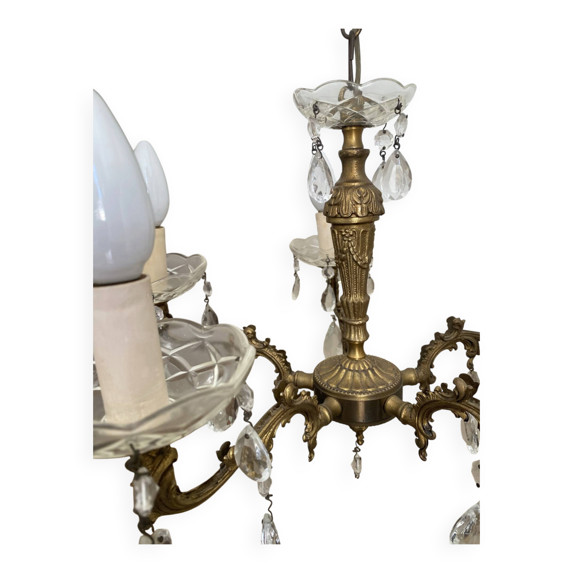 Lustre vintage en bronze