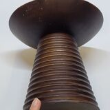 Scandinavian wooden candle holder turned sleek design