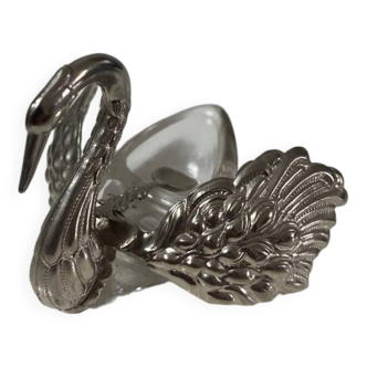 Antique swan-shaped salt and pepper shakers