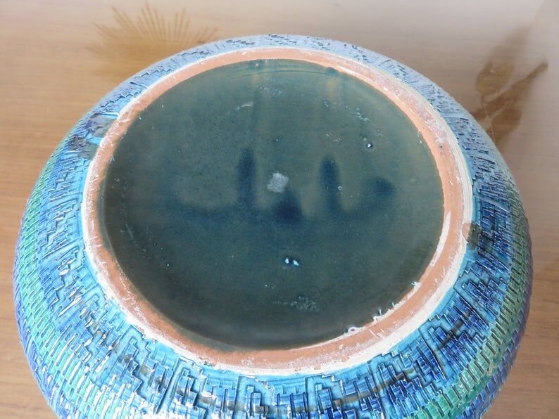 Aldo londi washer for bitossi ceramic " rimini blue " 60s