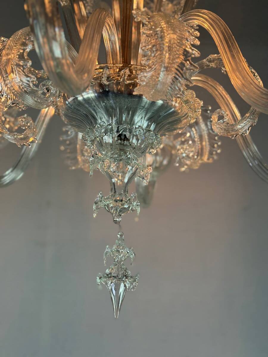 Venetian Murano glass chandelier, 6 light arms, circa 1930
