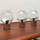 German Vintage Lamps Space Chrome and Glass by Motoko Ishii for Staff