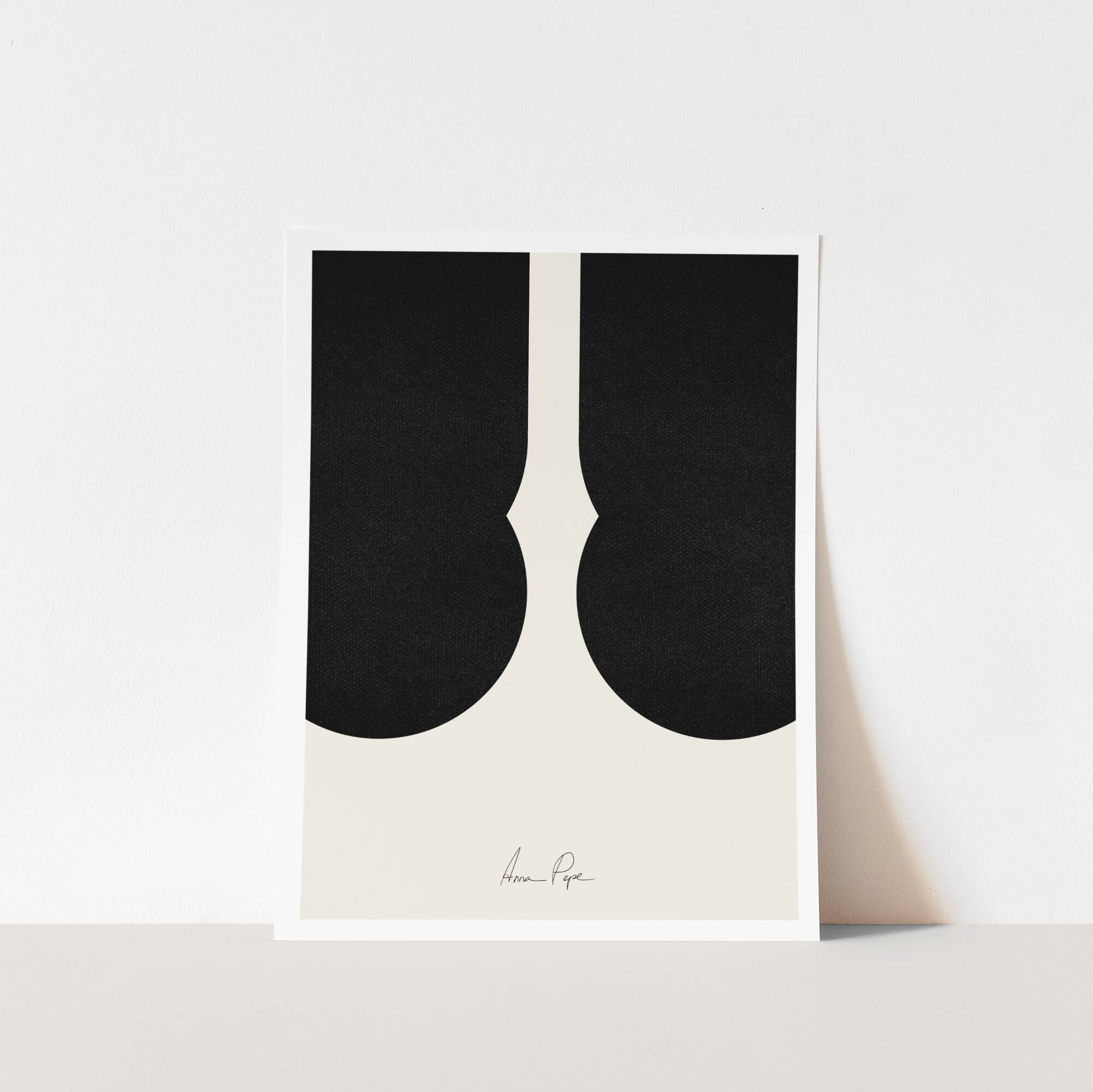 Abstract black figures giclee print, 50x70cm