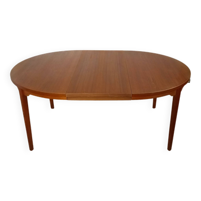 Table à manger ronde danoise de Sören Willadsen en teck, années 60