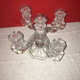 Pair candelabra crystal candlestick Baccarat regency model 5 lights