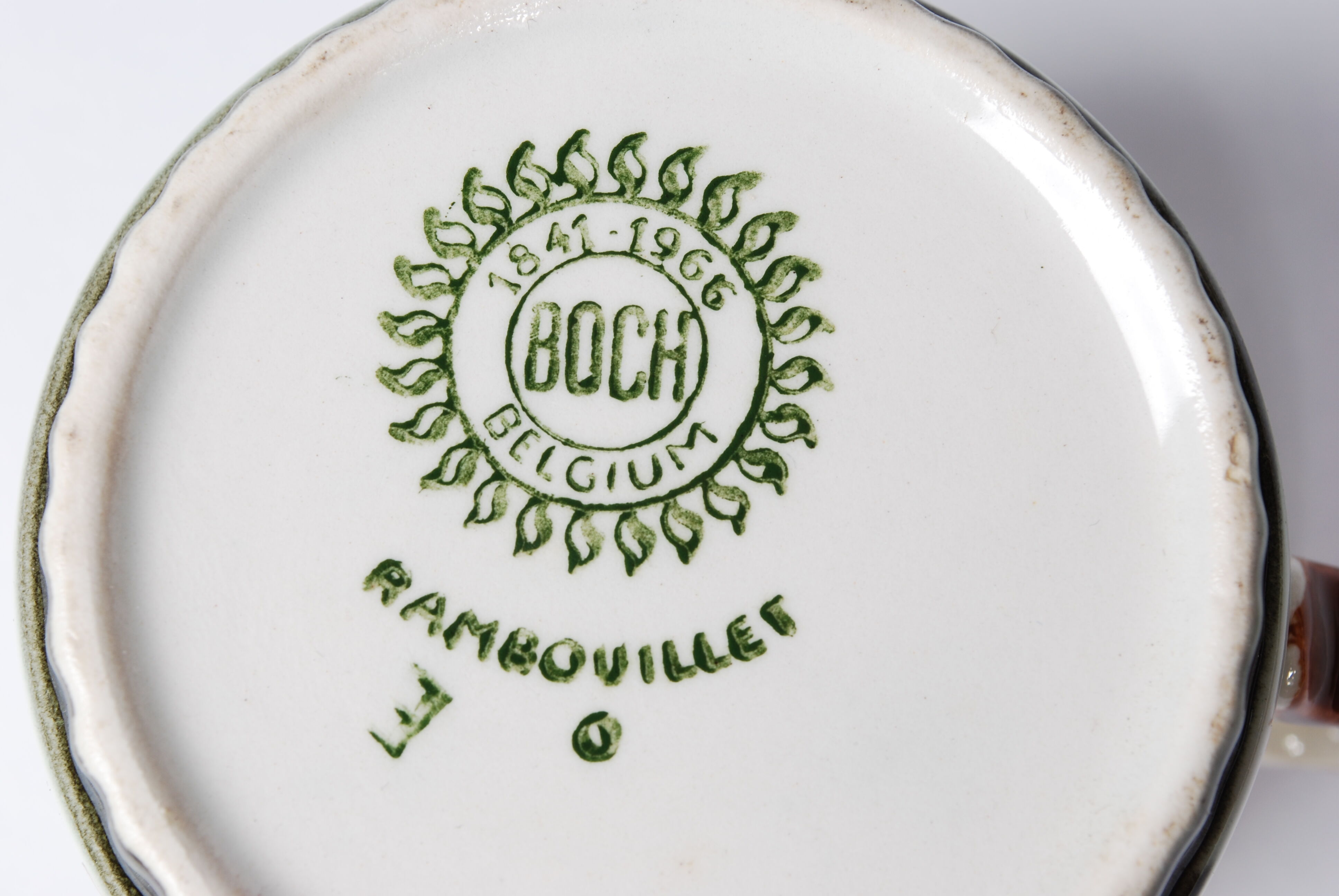 Coffee Set 1966 Rambouillet  Boch Freres S.A. , Set: 6 big plates 6 small plates, 5 cups, sugar pot,