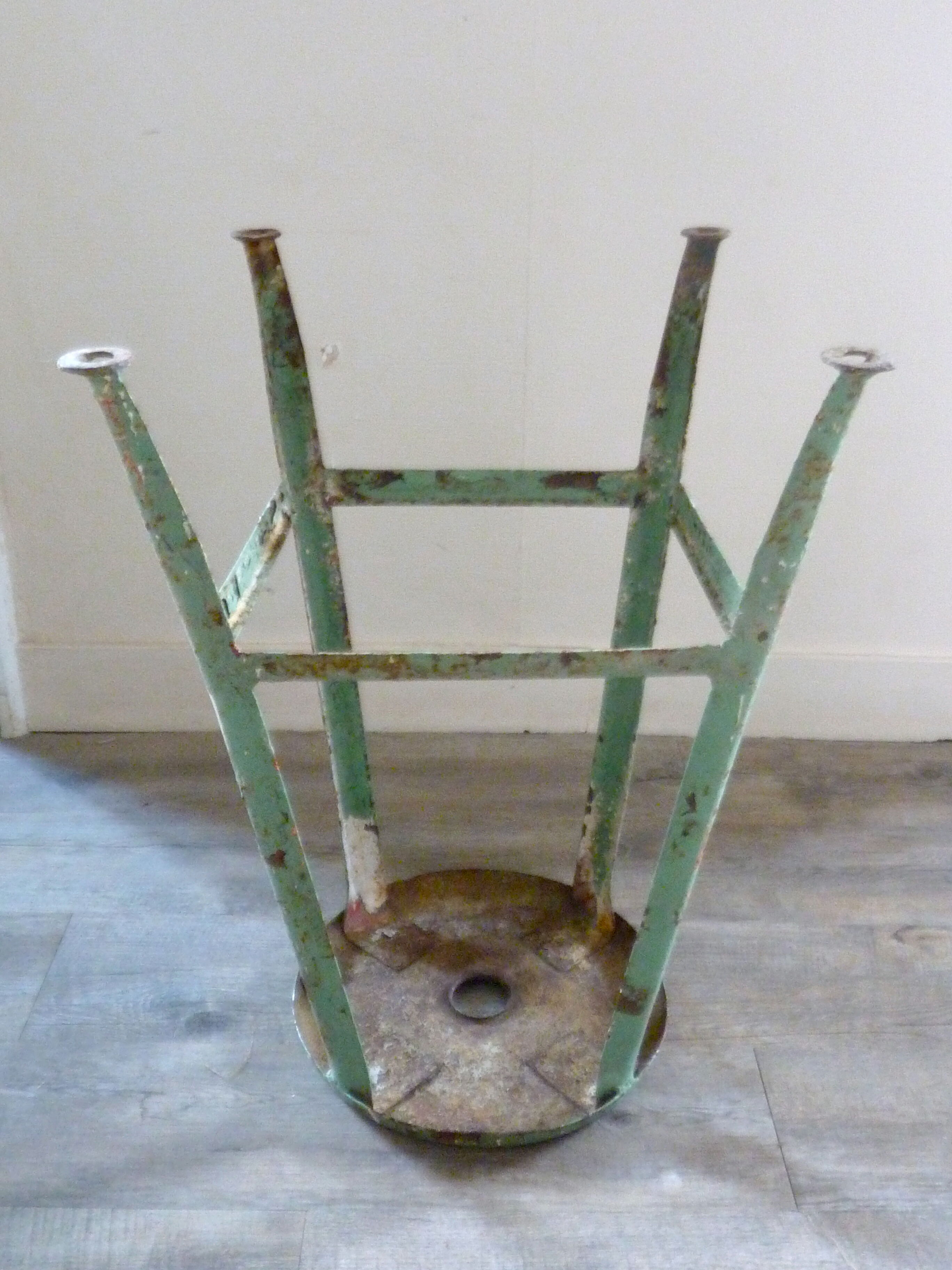 Workshop metal stool green Nicolle