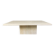 Rectangular travertine coffee table from the 1970s, Italy.