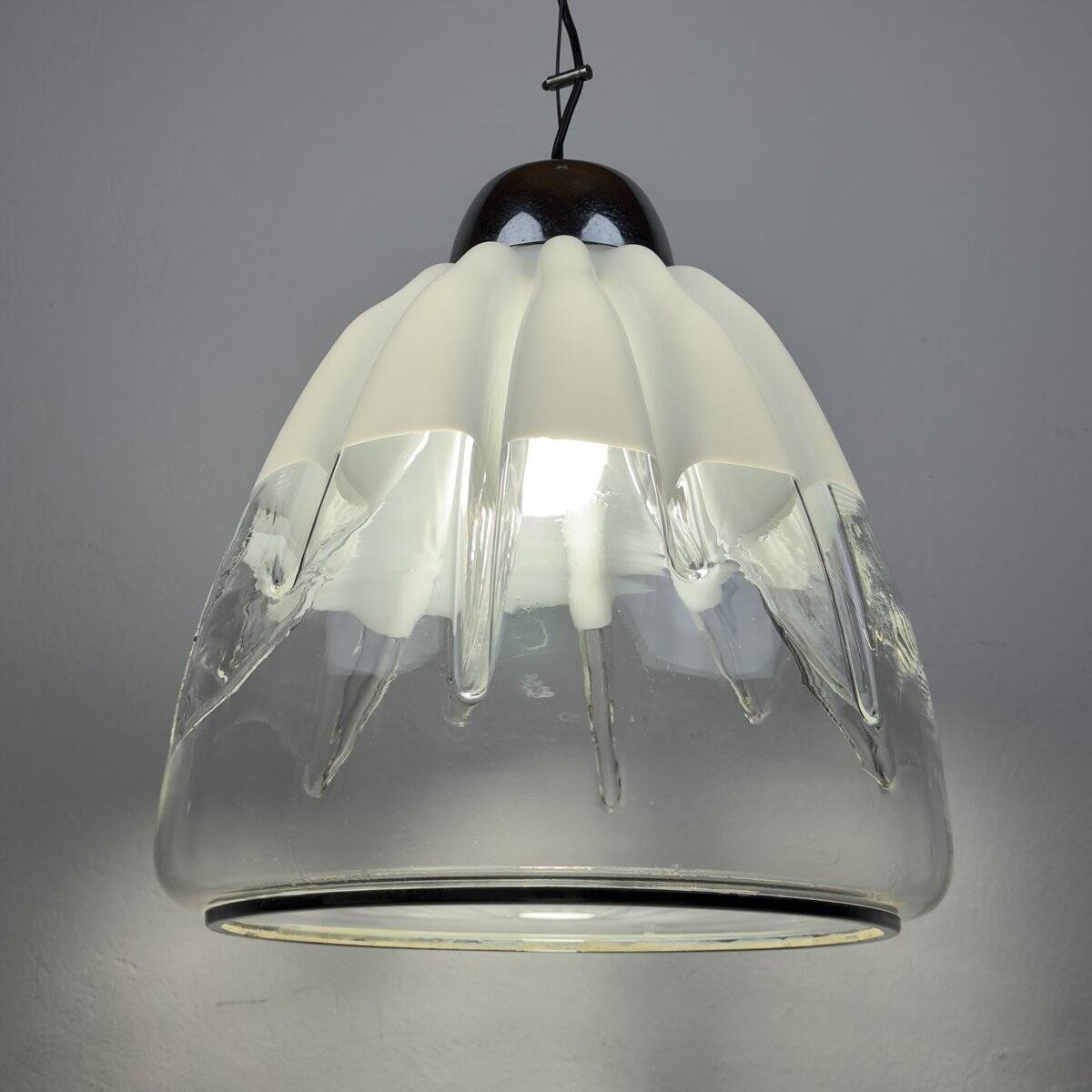 Lampe suspension en verre de Murano par Toni Zuccheri pour VeArt, Italie, années 1960
