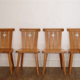 Serie de chaises scandinaves de goran malmvall 1970