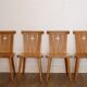Serie de chaises scandinaves de goran malmvall 1970