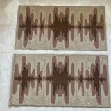 Pair of two design organic Scandinavian style carpets, 1970s / Czechoslovakia