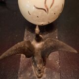 Art deco lamp marble and metal