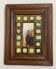 Ceramic and wood mirror from the 80s.