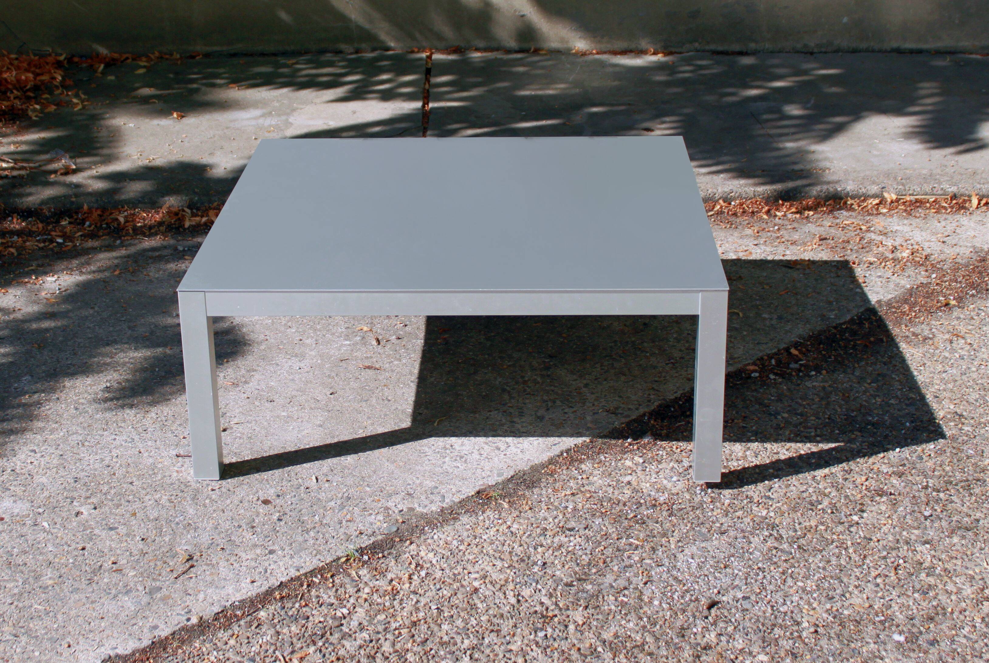 Aluminum coffee table, MDF Italia.