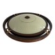 Mid-century wooden and glass framed ceiling light, 1950s, Germany