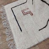 Handmade wool Berber rug 245x145 cm
