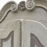 White and gray painted cabinet