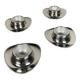 Set of 4 stainless steel egg cups Mark Tischfein, Germany, 1970