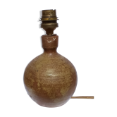 Pied de lampe boule en grès La Borne circa 1970