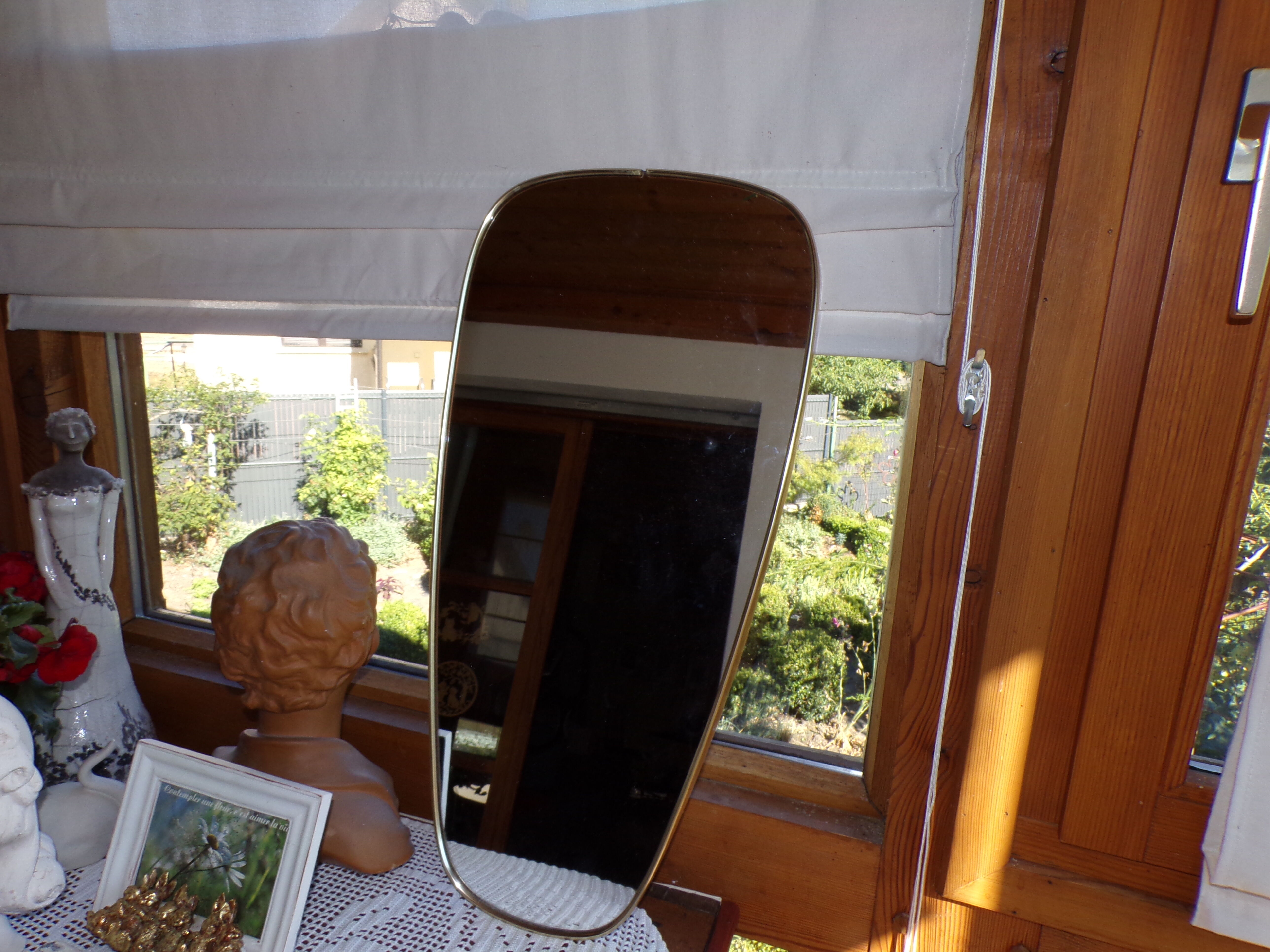 Ancient oval mirror 60s - 66x32cm