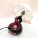 Lampe de chevet céramique rouge et noir 8 Vallauris années 50 1950 vintage