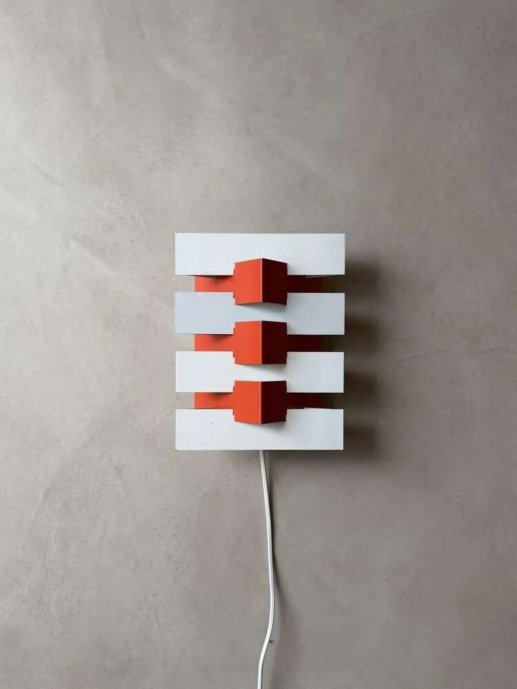 Anvia wall lamp Hoogervorst white orange 60s