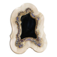 Petit miroir de table ancien champlévé et bronze doré XIX-XX siècle