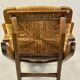 Folding armchair with woven seat – vintage French design