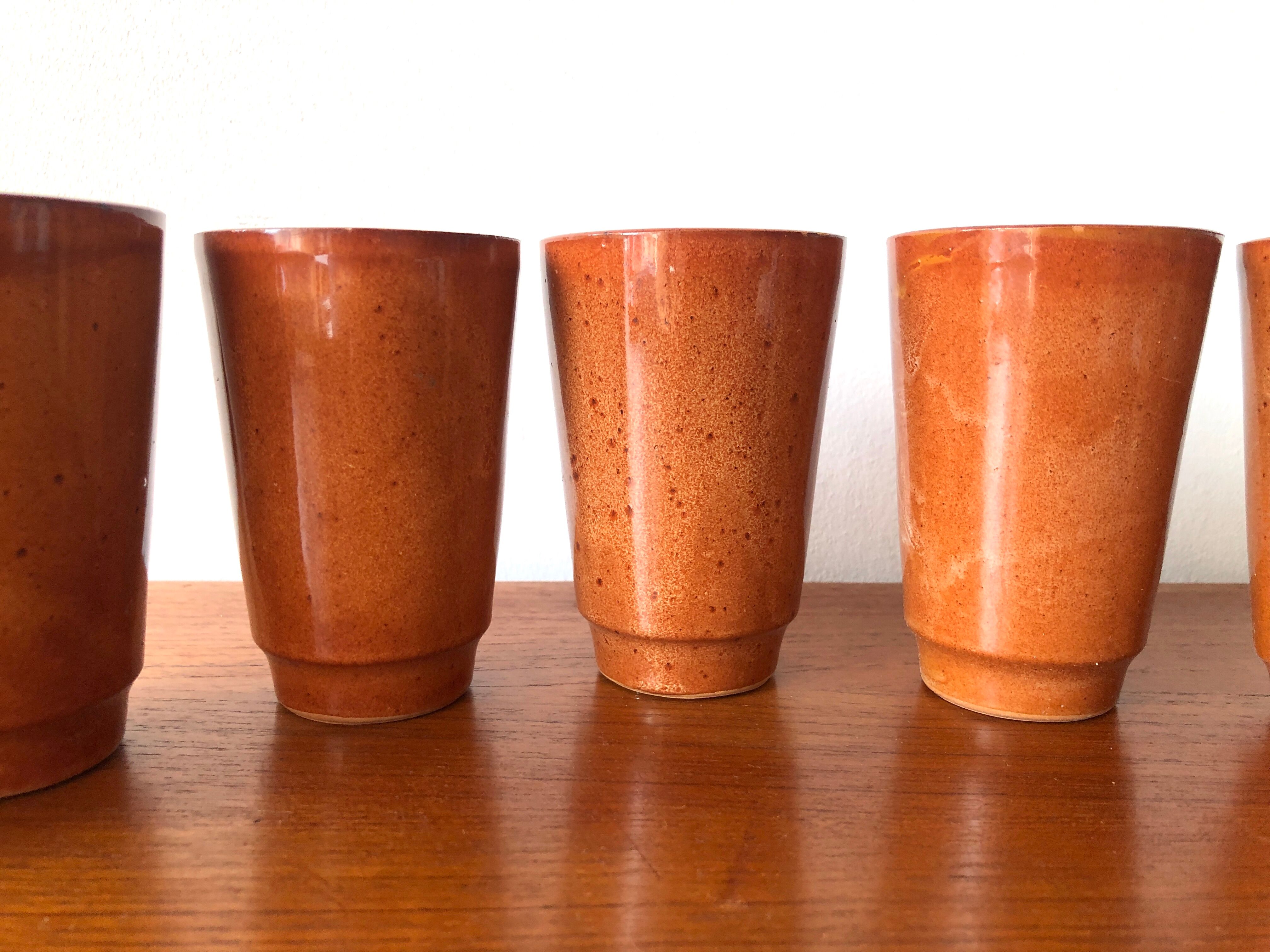 Digoin cups in glazed stoneware