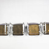 Swedish Mid Century Leather And Aluminum Armchairs By Karl Erik Ekselius For Joc Vetlanda, Set Of 4