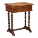 Antique sewing table in walnut and cherry wood, 19th century.
